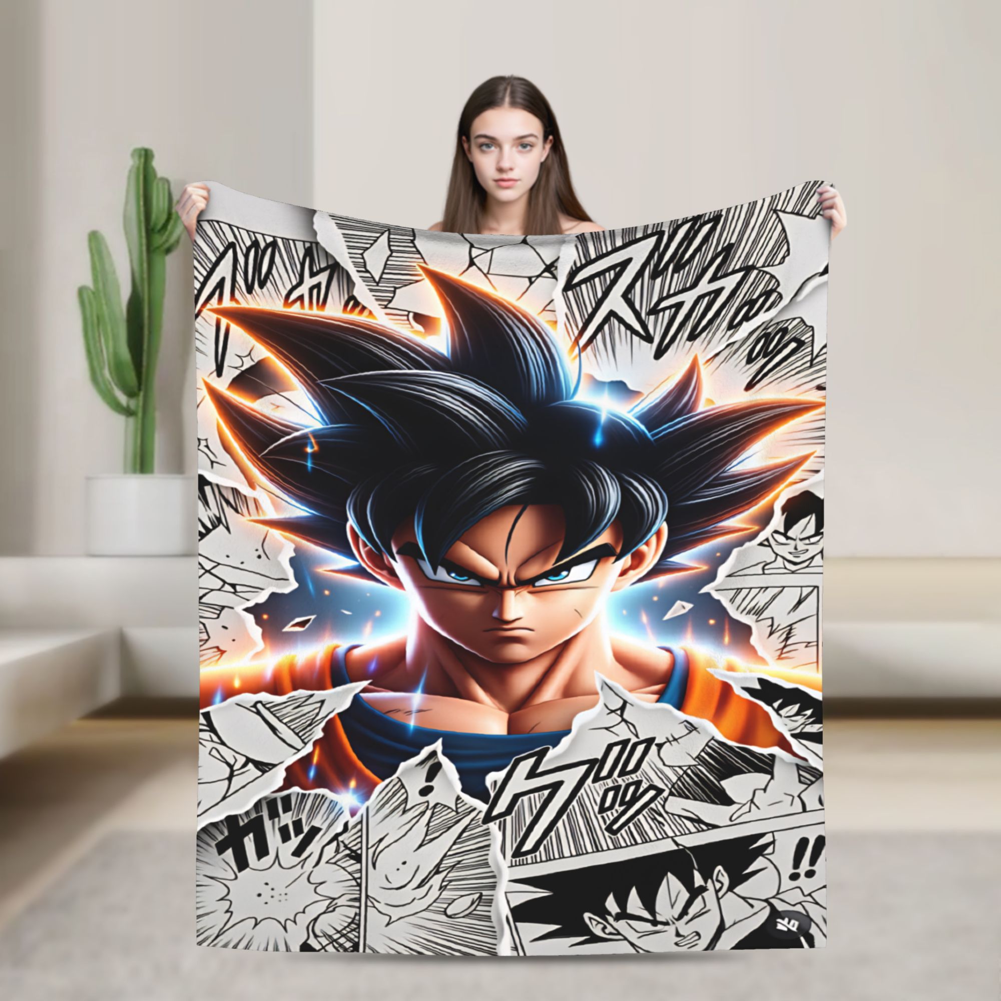 Home Office Trend - Couverture en flanelle Anime D-Dragons B-Balls