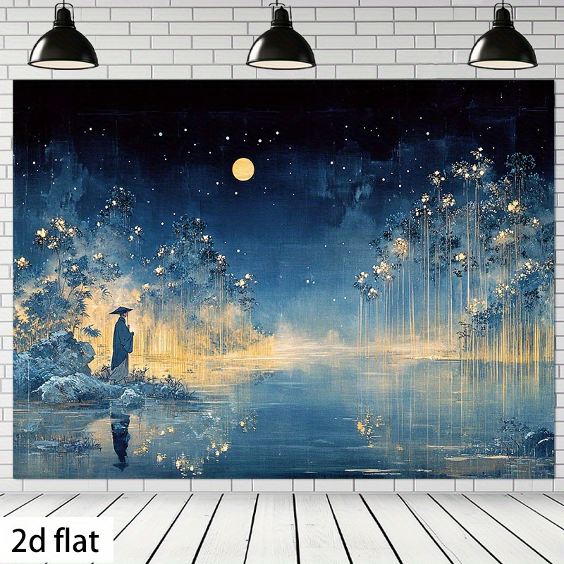 Home Office Background - Tissu à fond plat 2D –