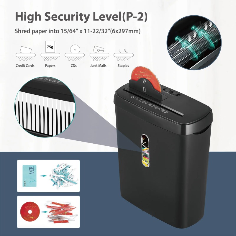 Home Office Paper Shredder - Broyeur électrique de grande capacité pour