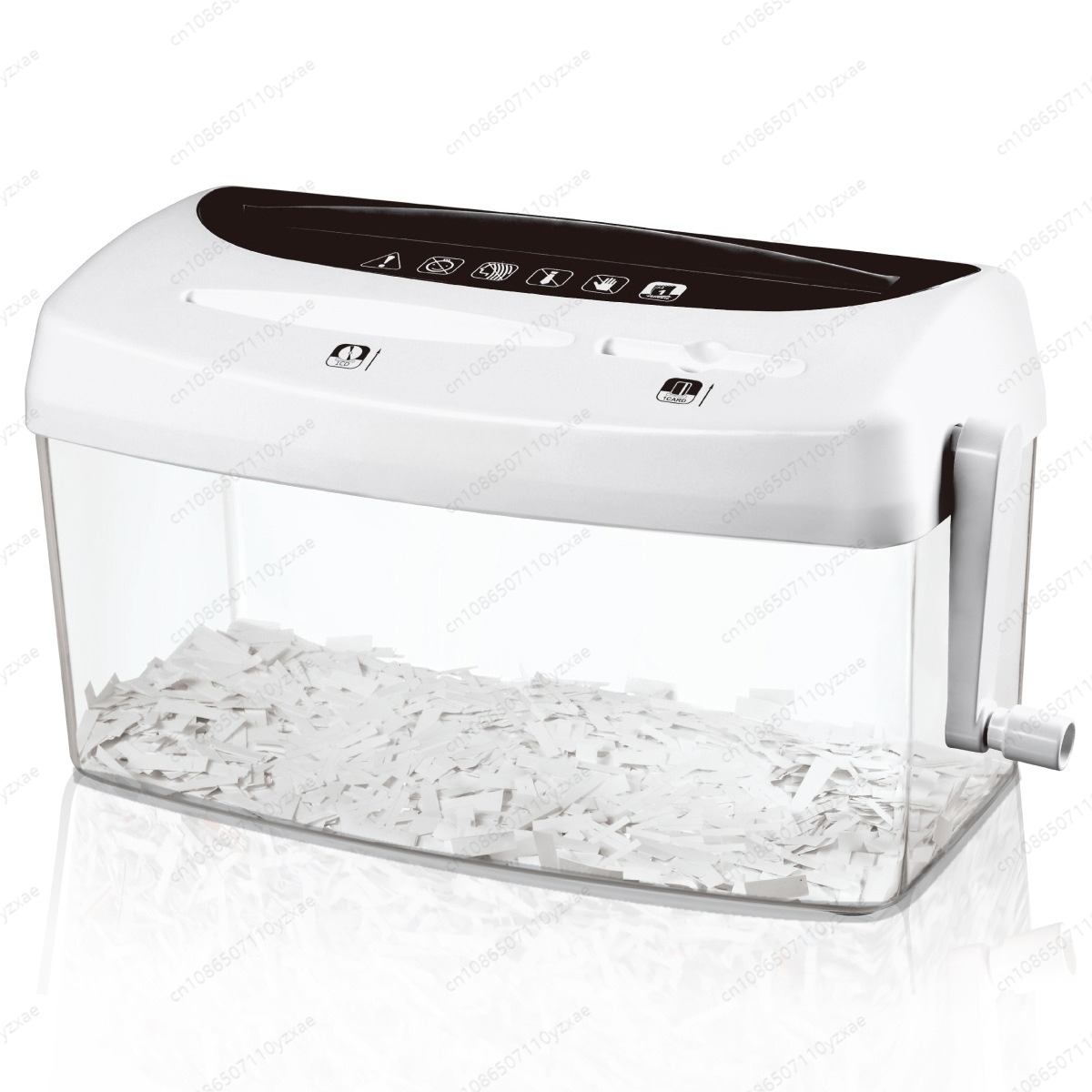 Home Office Paper Shredder - Broyeur de papier manuel à manivelle,