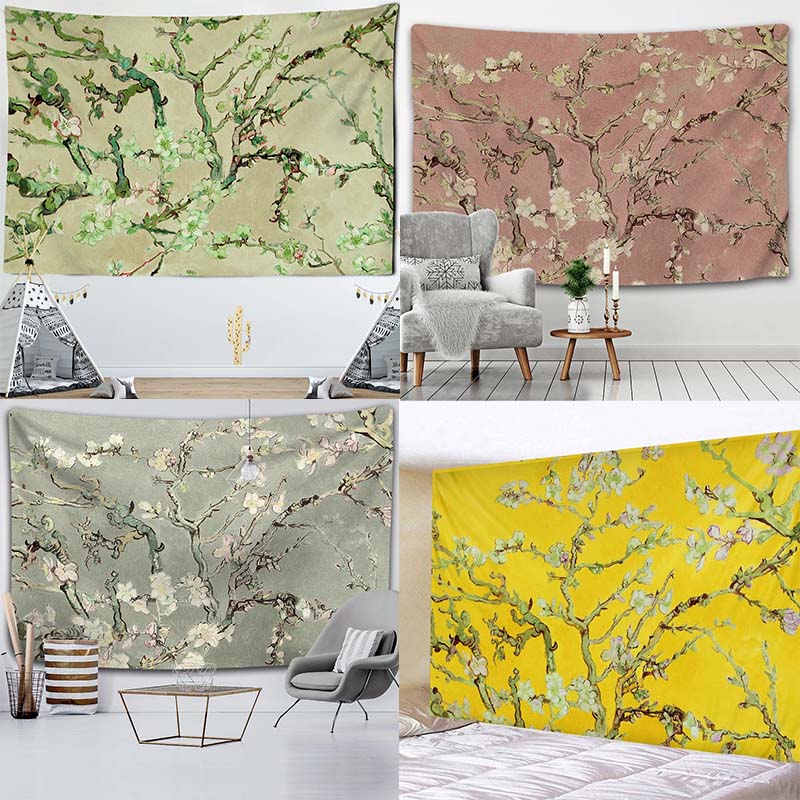 Home Office Background - Tapisserie de peinture à l'huile florale