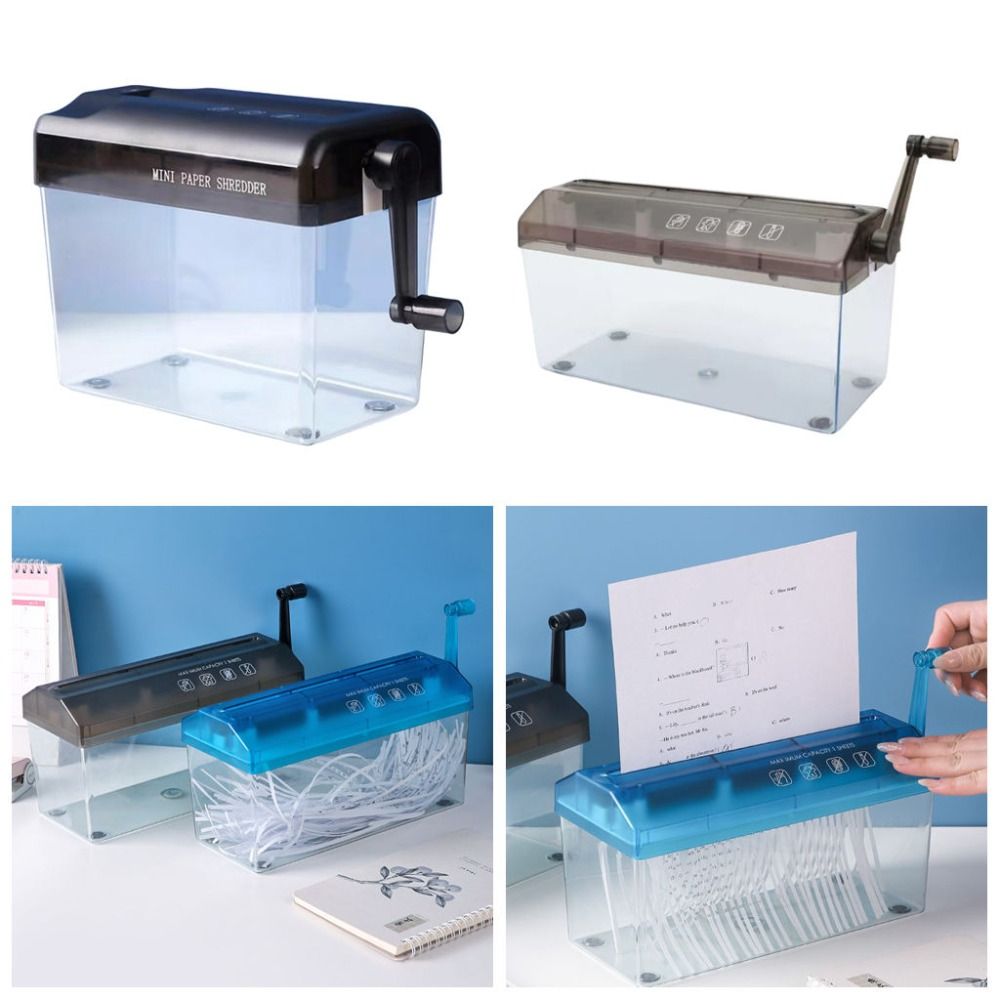 Home Office Paper Shredder - Déchiqueteuse manuelle ABS de haute qualité,