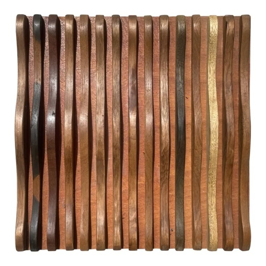 Home Office Background - Tuiles en mosaïque en bois massif