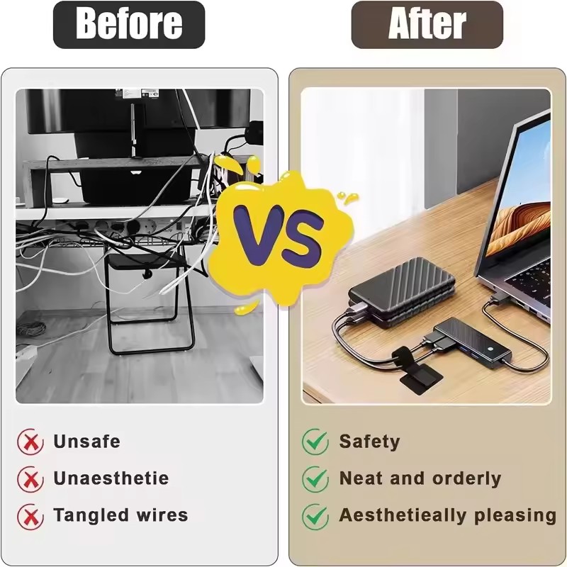 Attaches-câbles auto-adhésifs  - Home Office Desk avis et prix