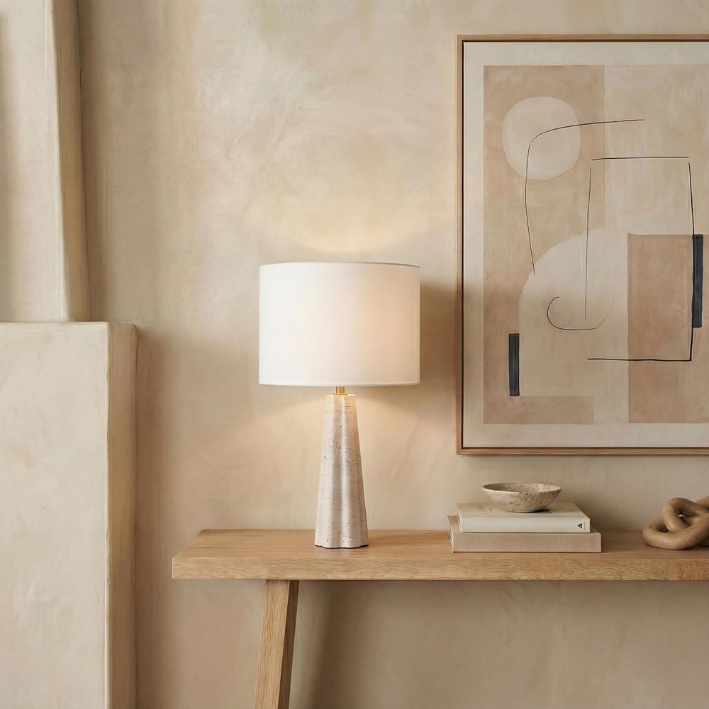 Lampe de table en travertin/bl - Home Office Desk avis et prix