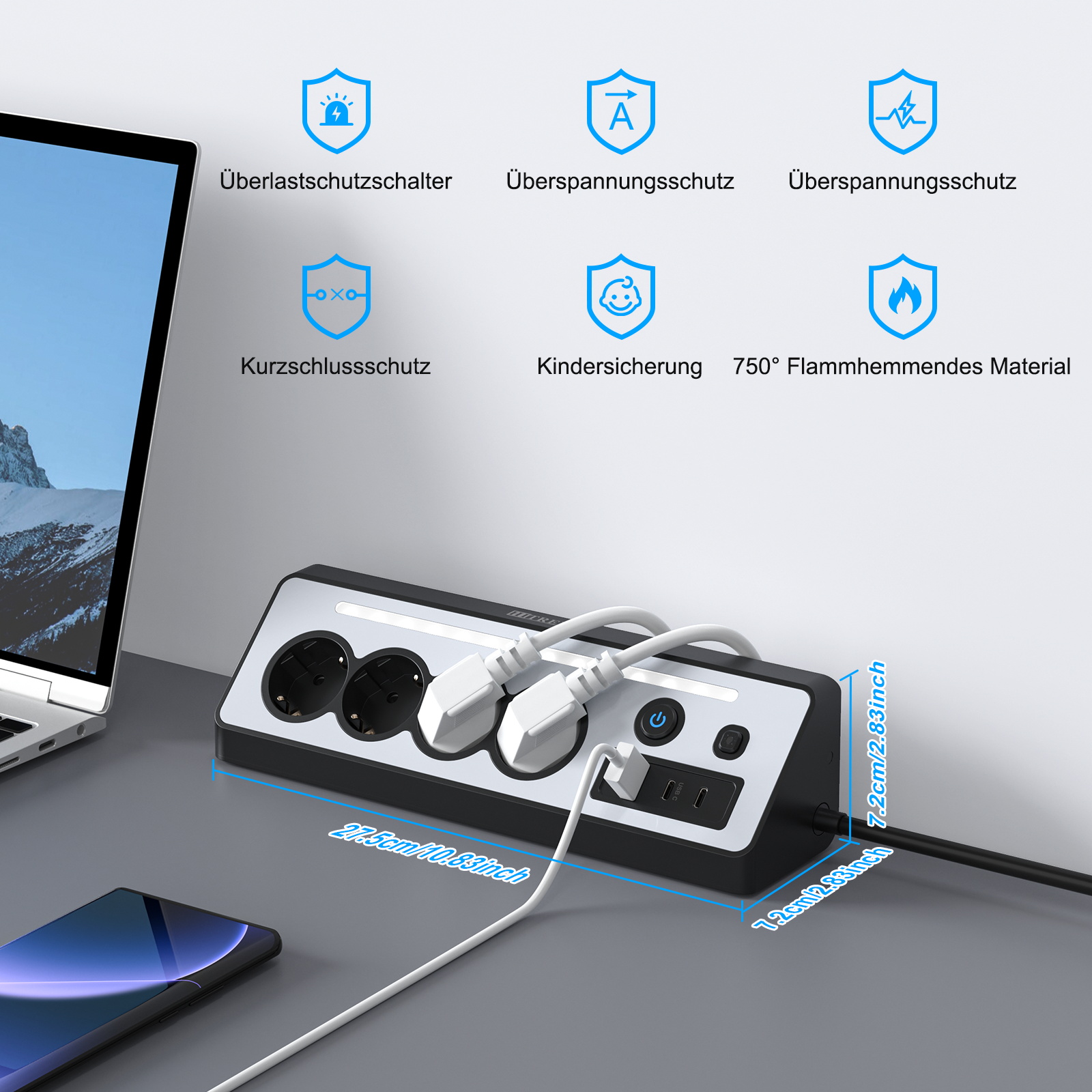 Prise d'angle prise ue multipr - Power Strip Desk avis et prix