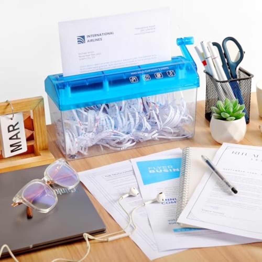 Déchiqueteuse manuelle ABS de  - Home Office Paper Shredder avis et prix